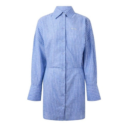 Front - WRSTBHVR Womens/Ladies Striped Shirt Dress