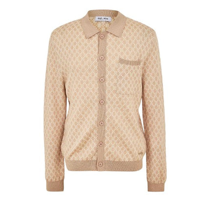 Front - Belier Mens Textured Cardigan