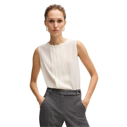 Front - Boss Womens/Ladies Bemiula Pleated Sleeveless Blouse
