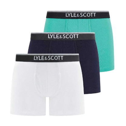 Front - Lyle & Scott Mens Wes Boxer Briefs (Pack of 3)