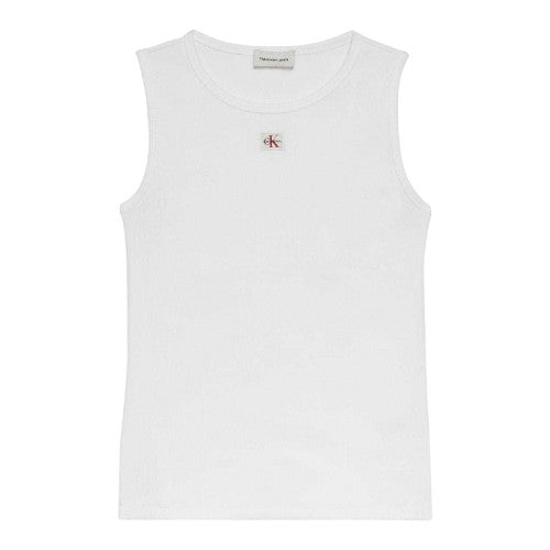 Front - Calvin Klein Womens/Ladies Jeans Ribbed Fitted Tank Top