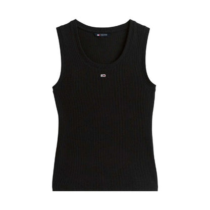 Front - Tommy Jeans Womens/Ladies Cotton Tank Top