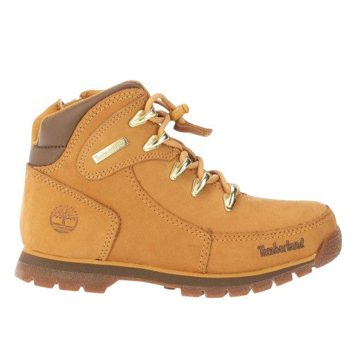 Front - Timberland Boys Euro Rock Nubuck Waterproof Mid Boots