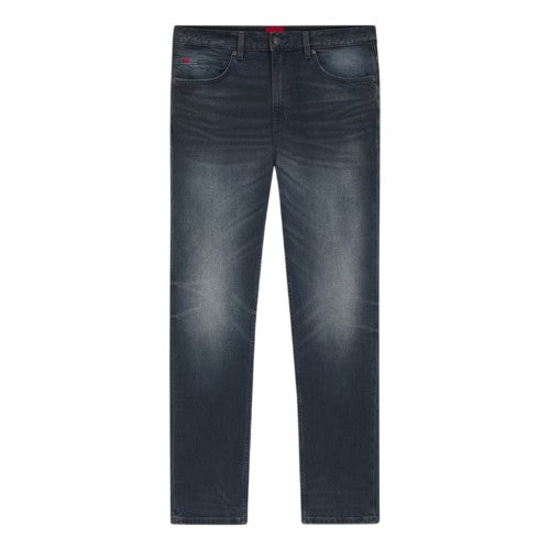 Front - Hugo Mens 708 Denim Faded Slim Jeans