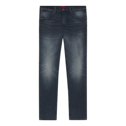 Front - Hugo Mens 708 Denim Faded Slim Jeans