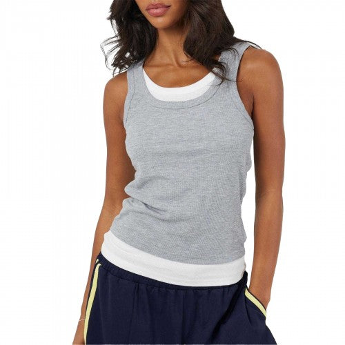 Front - Brave Soul Womens/Ladies Layered Sleeveless Tank Top