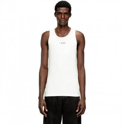 Front - Diesel Mens Logo Cotton Blend Tank Top