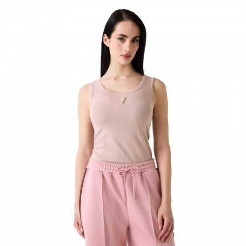 Front - Guess Womens/Ladies Olympe Triangle Logo Tank Top