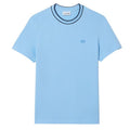Front - Lacoste Mens Pique Striped Neckline T-Shirt