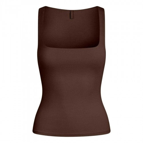 Front - Skims Womens/Ladies Square Neck Tank Top