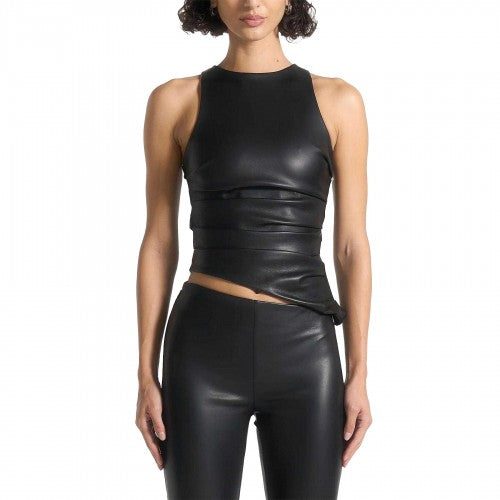 Front - Maniere De Voir Womens/Ladies Asymmetric Racer Top