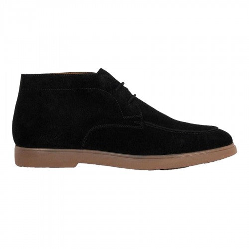 Front - Dune London Mens Lo Backers Suede Flat Chukka Boots