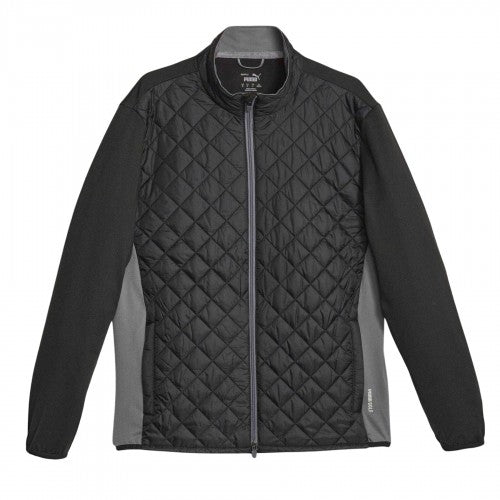 Front - Puma Mens Frost Quilted Golf Jacket