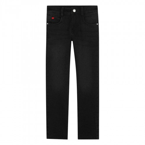 Front - Hugo Childrens/Kids Denim Tapered Leg Slim Jeans