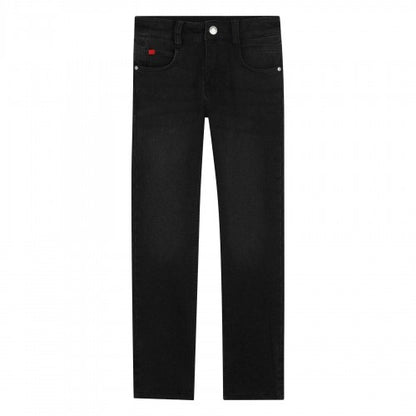 Front - Hugo Childrens/Kids Denim Tapered Leg Slim Jeans