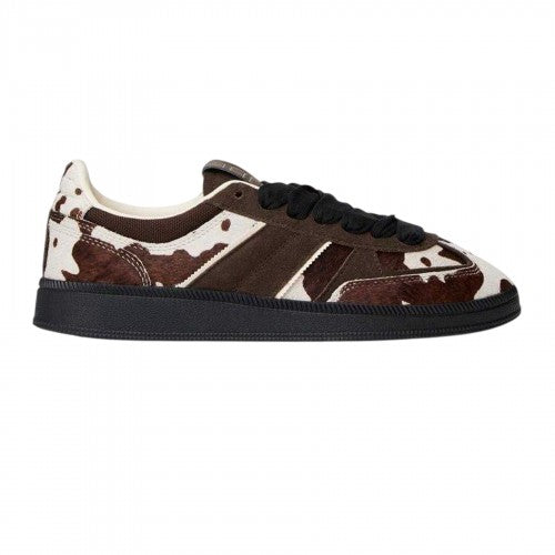 Front - Tommy Jeans Womens/Ladies Greenwich Cow Print Leather Trainers