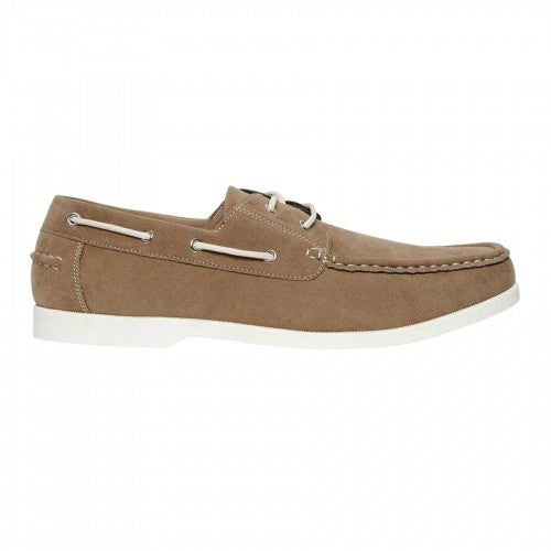 Front - Threadbare Mens Amis Suede Moc Toe Boat Shoes