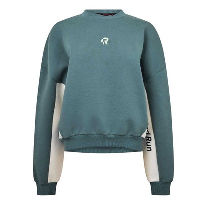 Front - Red Run Womens/Ladies Skyline Relaxed Fit Crop Sweatshirt