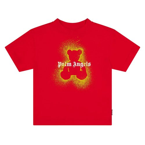 Front - Palm Angels Childrens/Kids Spray Teddy T-Shirt