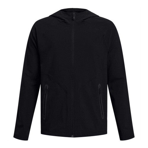 Front - Under Armour Boys Solid Regular Hooded Jacket