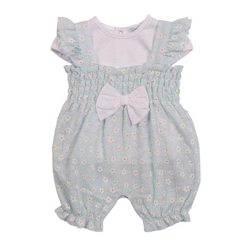 Front - Mintini Baby Girls Daisy Babysuit