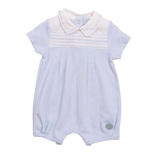 Front - Mintini Baby Embroidered Romper