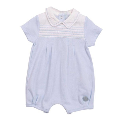 Front - Mintini Baby Embroidered Romper