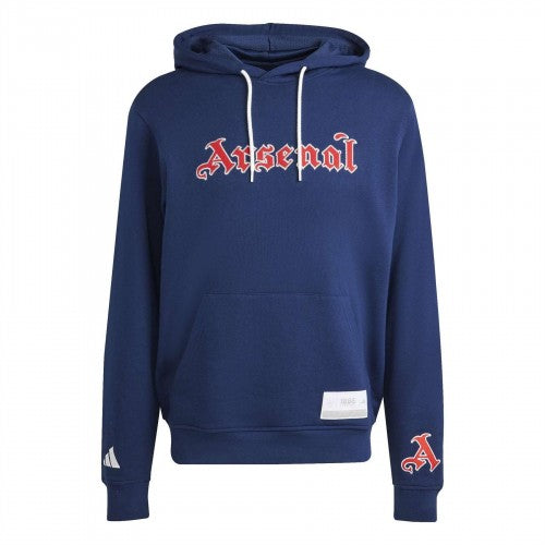 Front - Adidas Mens Arsenal FC Hooded Hoodie