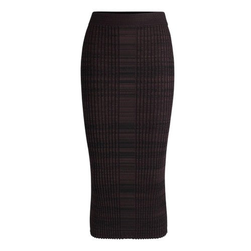 Front - Boss Womens/Ladies Farmina Ribbed Knitted Midi Skirt