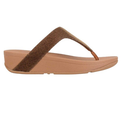 Front - FitFlop Womens/Ladies Lottie Glitzy Thong Strap Sandals