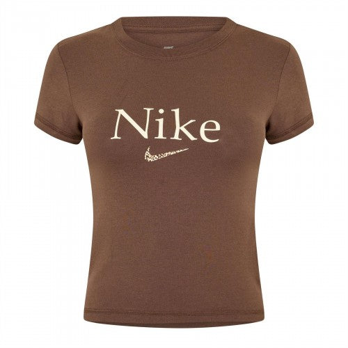 Front - Nike Womens/Ladies Cropped T-Shirt