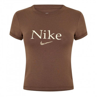 Front - Nike Womens/Ladies Cropped T-Shirt