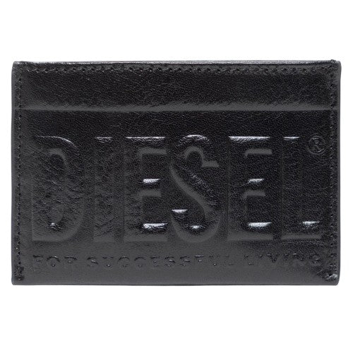 Front - Diesel Easy 3D Logo Leather Card Holder