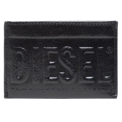 Front - Diesel Easy 3D Logo Leather Card Holder