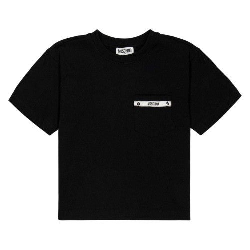 Front - Moschino Childrens/Kids Pocket Detail T-Shirt