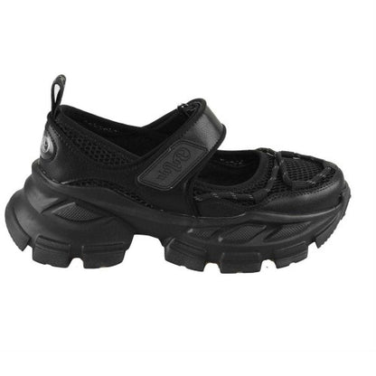 Front - Buffalo Womens/Ladies Saturn Ballerina Chunky Flat Pumps