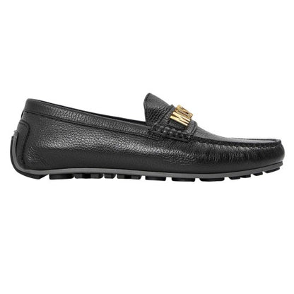 Front - Moschino Childrens/Kids Embossed Logo Flat Sliders