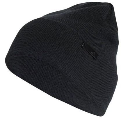 Front - Adidas Plain Ribbed Turned Up Cuff Beanie