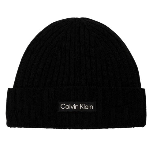 Front - Calvin Klein Ribbed Golf Beanie