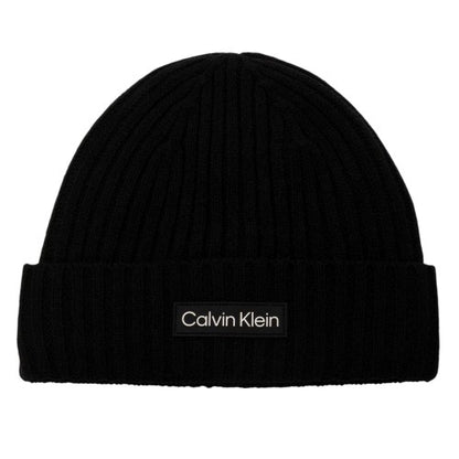 Front - Calvin Klein Ribbed Golf Beanie