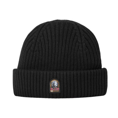 Front - Parajumpers Pjs Embroidered Patch Beanie