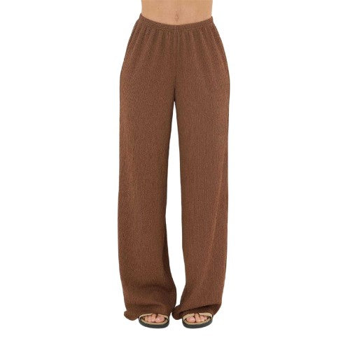 Front - I Saw It First Womens/Ladies Textured Wide Leg Trousers