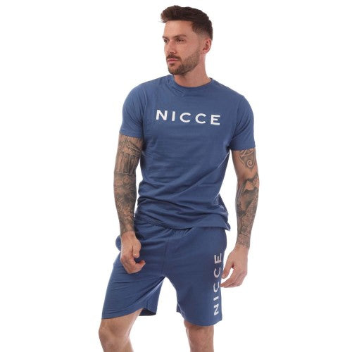 Front - Nicce Mens Rowan T-Shirt & Shorts Set Set