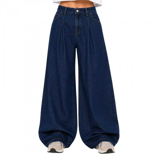 Front - I Saw It First Womens/Ladies Denim Wide Leg Jeans