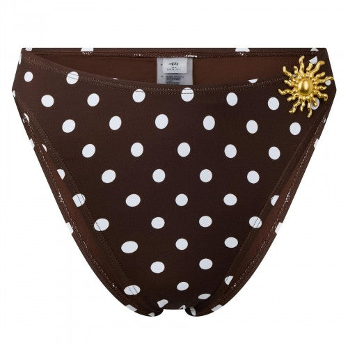 Front - 4th And Reckless Womens/Ladies Harri Polka Dot High Leg Bikini Bottoms