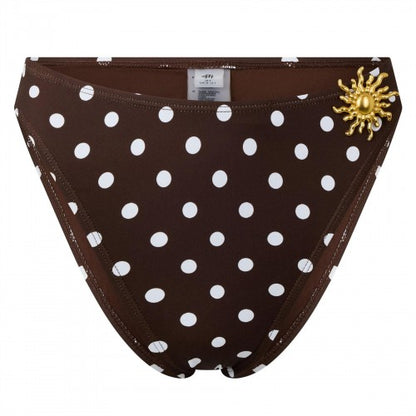 Front - 4th And Reckless Womens/Ladies Harri Polka Dot High Leg Bikini Bottoms