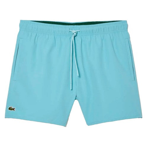 Front - Lacoste Mens Quick Dry Swim Shorts