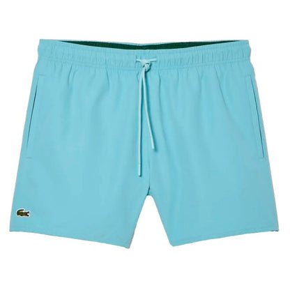 Front - Lacoste Mens Quick Dry Swim Shorts