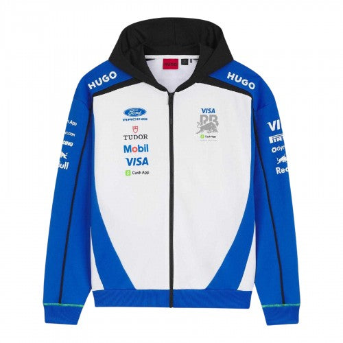 Front - Hugo Mens Visa Cash App Racing Bulls F1 Full Zip Hoodie