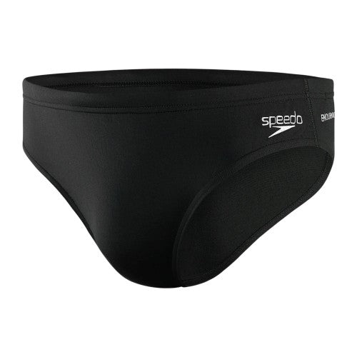 Front - Speedo Mens Logo Swim Briefs